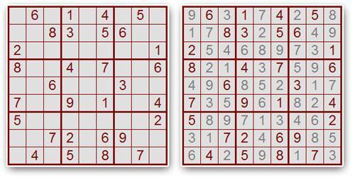 Sudoku X para imprimir nivel fácil. Juego Sudoku para descargar